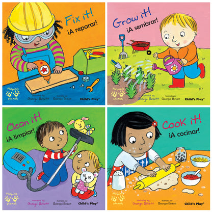 Helping Hands/Manos Amigas Bilingual Books, Set of 4