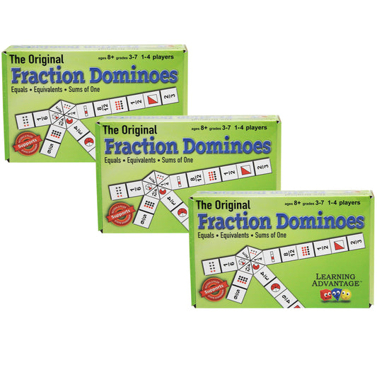 The Original Fraction Dominoes, 3 Sets