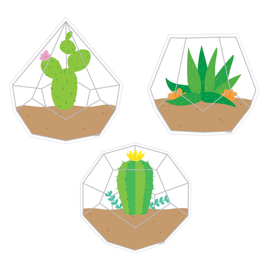 Positively Plants Terrariums 6" Designer Cut-Outs, Pack of 36