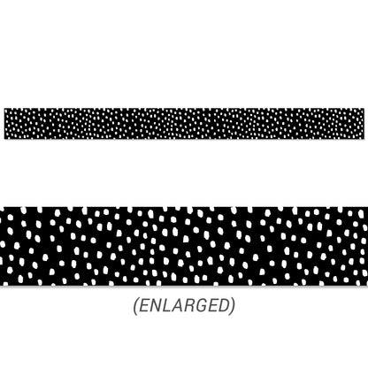 Messy Dots on Black EZ Border, 48 Feet