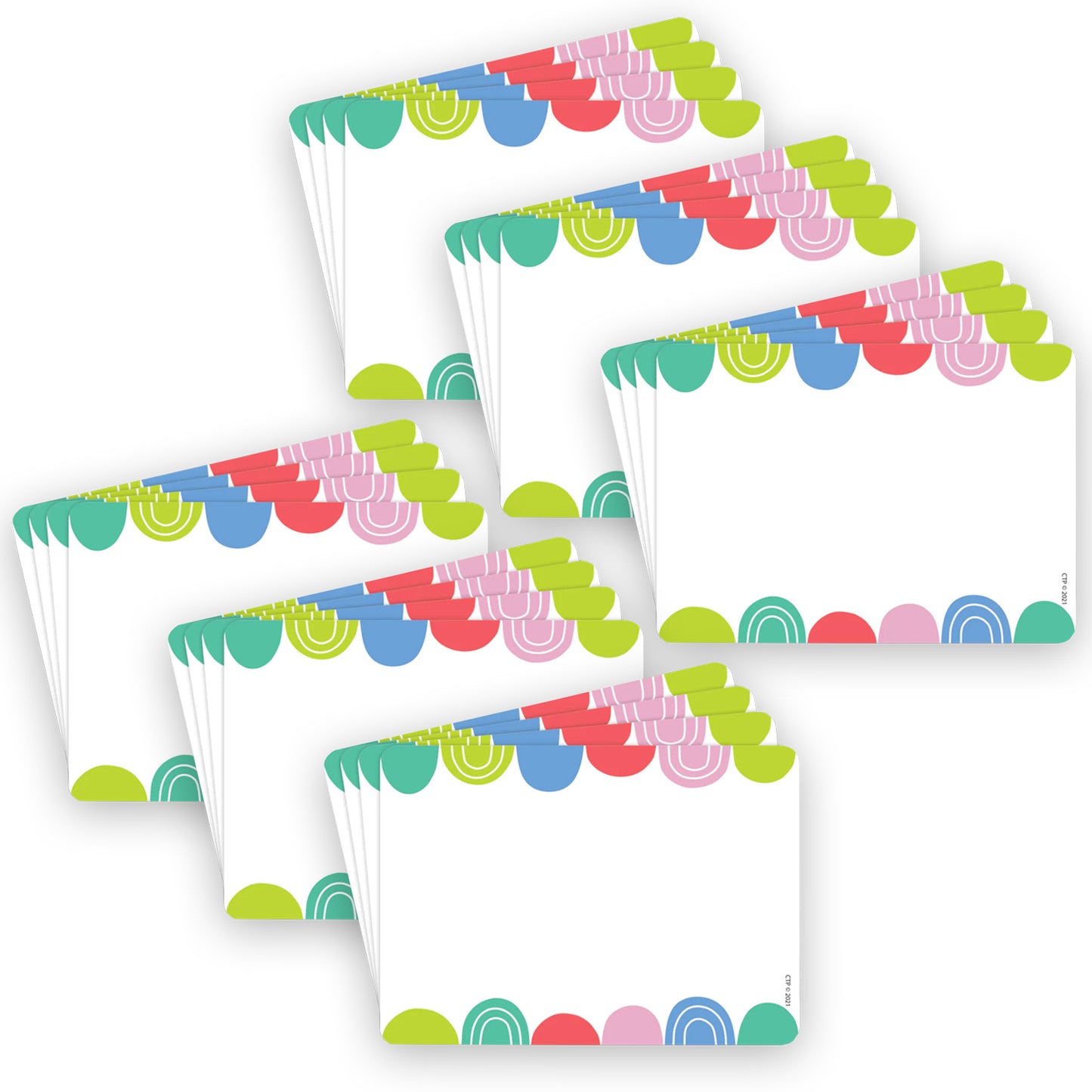 Rainbow Drops Labels, 3-1/2" x 2-1/2", 36 Per Pack, 6 Packs