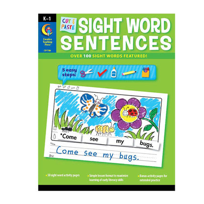 Cut & Paste Letters & Sight Word Sentences, 2-Book Set