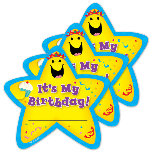 It’s My Birthday! Star Badges, 36 Per Pack, 3 Packs