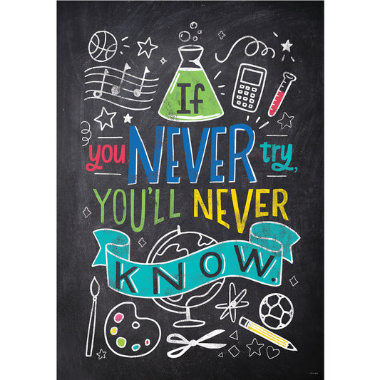 If You Never Try… Inspire U Poster