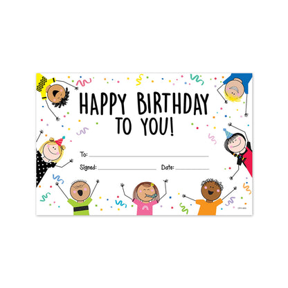 Stick Kids Happy Birthday Awards, Pack of 30