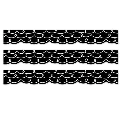 Core Decor Loop-de-Loop on Black EZ Border, 48 Feet Per Pack, 3 Packs