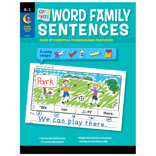 Cut & Paste Word Family Sentences