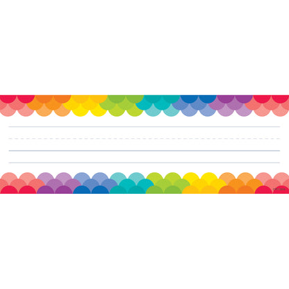 Rainbow Scallops Name Plates, 36 Per Pack, 6 Packs