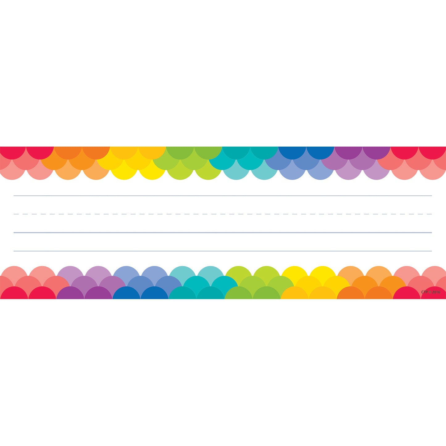 Rainbow Scallops Name Plates, 36 Per Pack