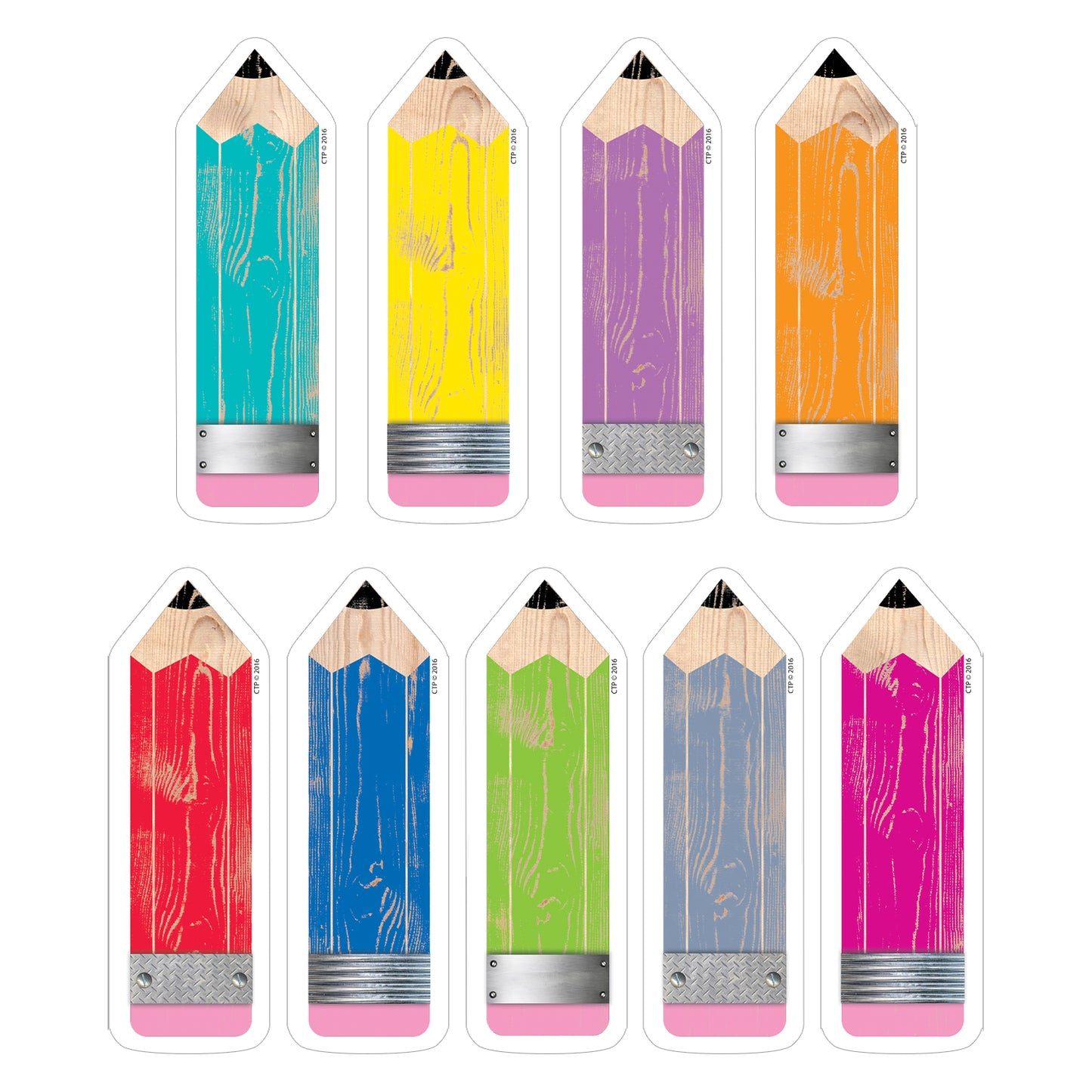 Upcycle Style Pencils 6" Designer Cut-Outs, 108 Per Pack