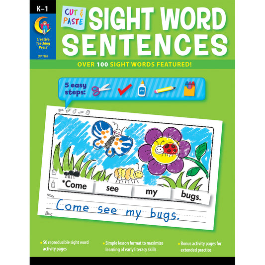 (3 EA) CUT & PASTE SIGHT WORDS SENTENCES