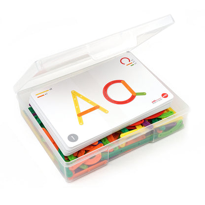 GeoStix Letter Construction Set - 200 Connecting Sticks - 50 Activities