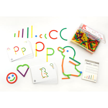 GeoStix Letter Construction Set - 200 Connecting Sticks - 50 Activities