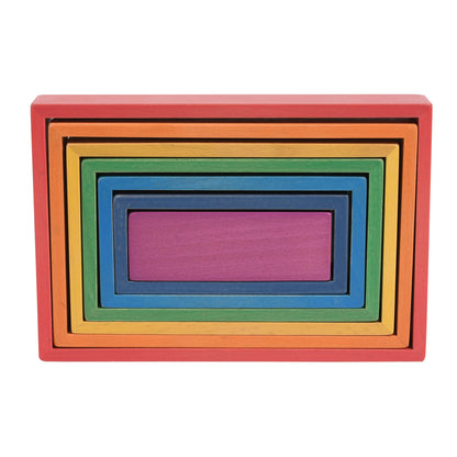 Wooden Rainbow Architect Rectangles - Set of 7