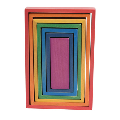 Wooden Rainbow Architect Rectangles - Set of 7