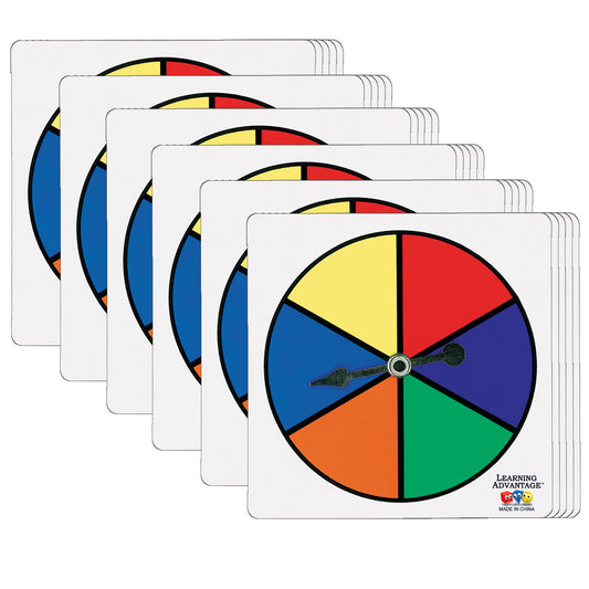 Six-Color Spinner, 5 Per Pack, 6 Packs