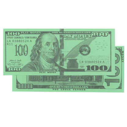 Play $100 Bills Set, 50 Per Pack, 12 Packs