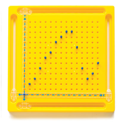 X-Y Coordinate Pegboard - 50 Pegs with Rubber Bands