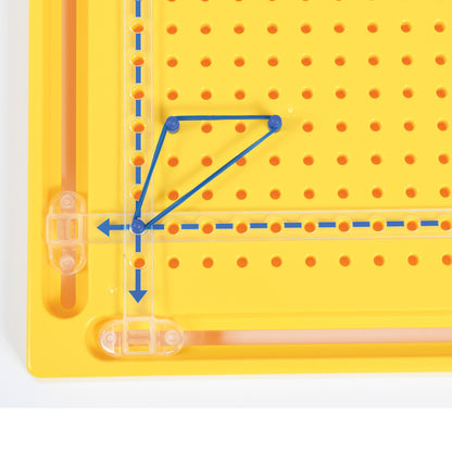 X-Y Coordinate Pegboard - 50 Pegs with Rubber Bands