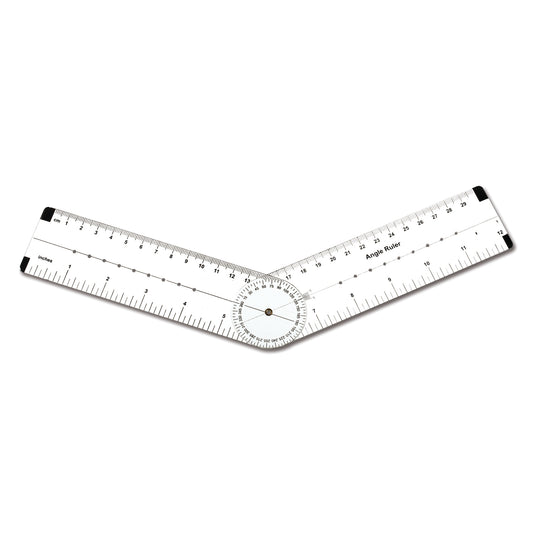 Angle Measurement Ruler - Measure Angles to 360 Degrees and Lines to 12"