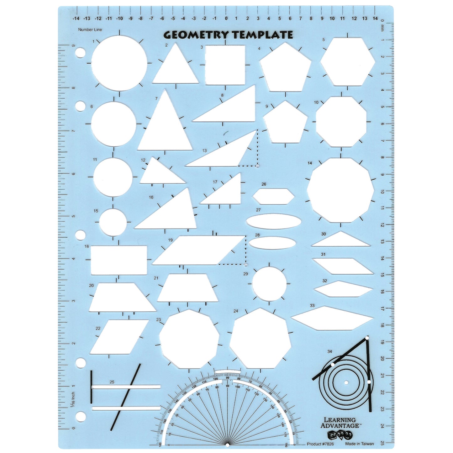 Geometry Template, Pack of 6