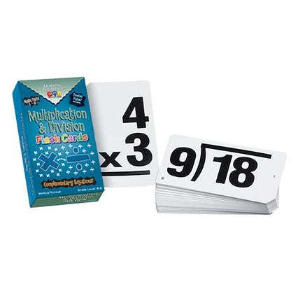 Double-Value Vertical Flash Cards - Multiplication & Division Set - 90 Per Pack, 2 Packs