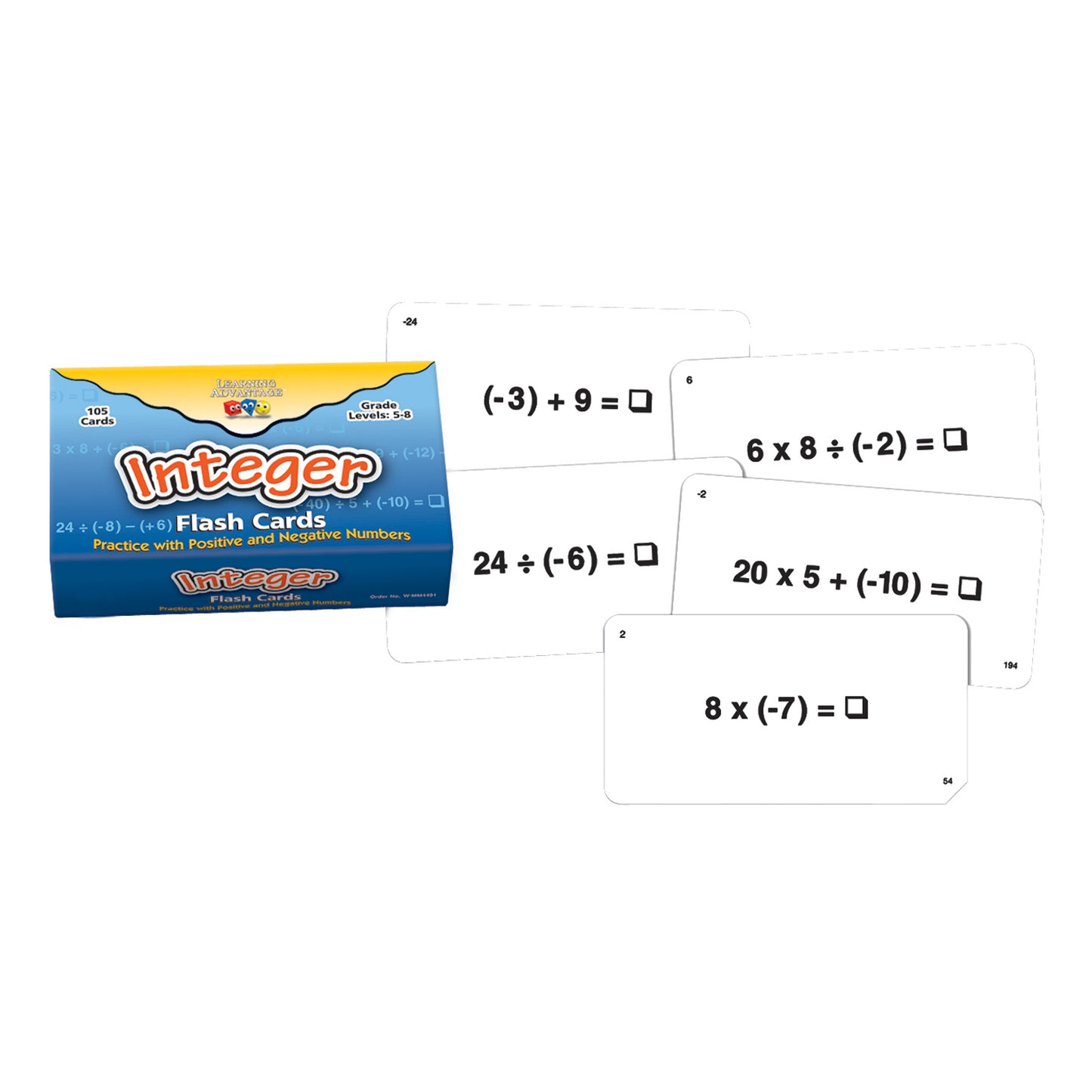 (3 EA) INTEGER FLASH CARDS