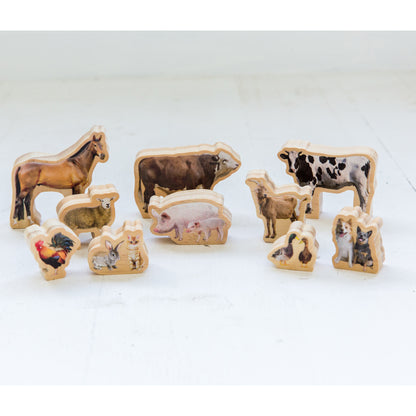 My Farm Animals Wooden Blocks - Set of 10 - Ages 1+