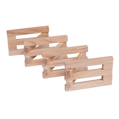 Wooden Fences - Set of 4