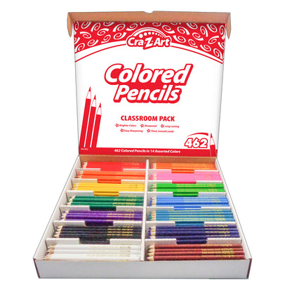 Colored Pencil Classroom Pack, 14 color, Box of 462