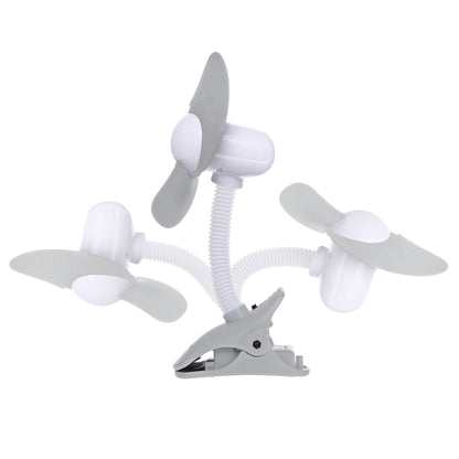 EZY-Fit Clip-On Fan, Grey & White