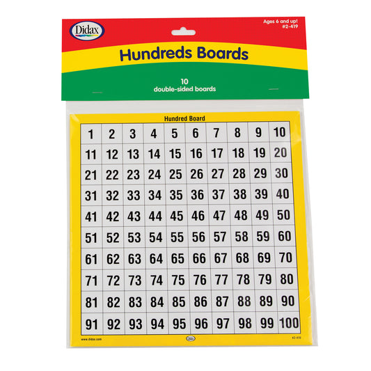 Hundreds Boards, Set of 10