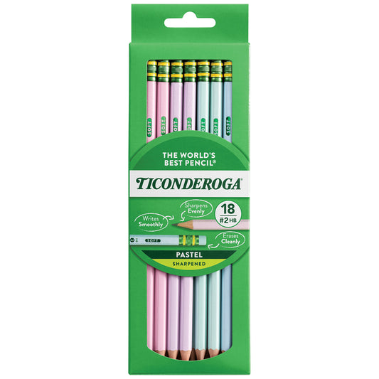 Wooden Pencil Pastel 18ct Sharpened Ticonderoga