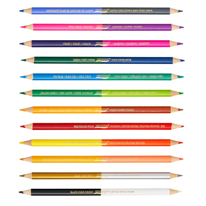 Duo Colored Pencils, 24 Color Set, 6 Sets