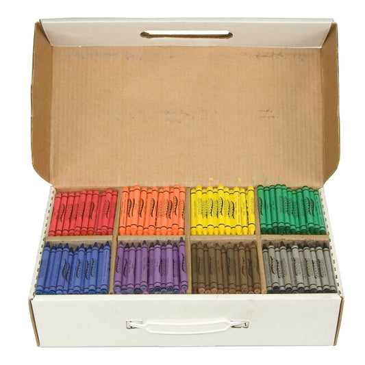 Crayons Master Pack, 8 Colors (100 Each), 800 Count