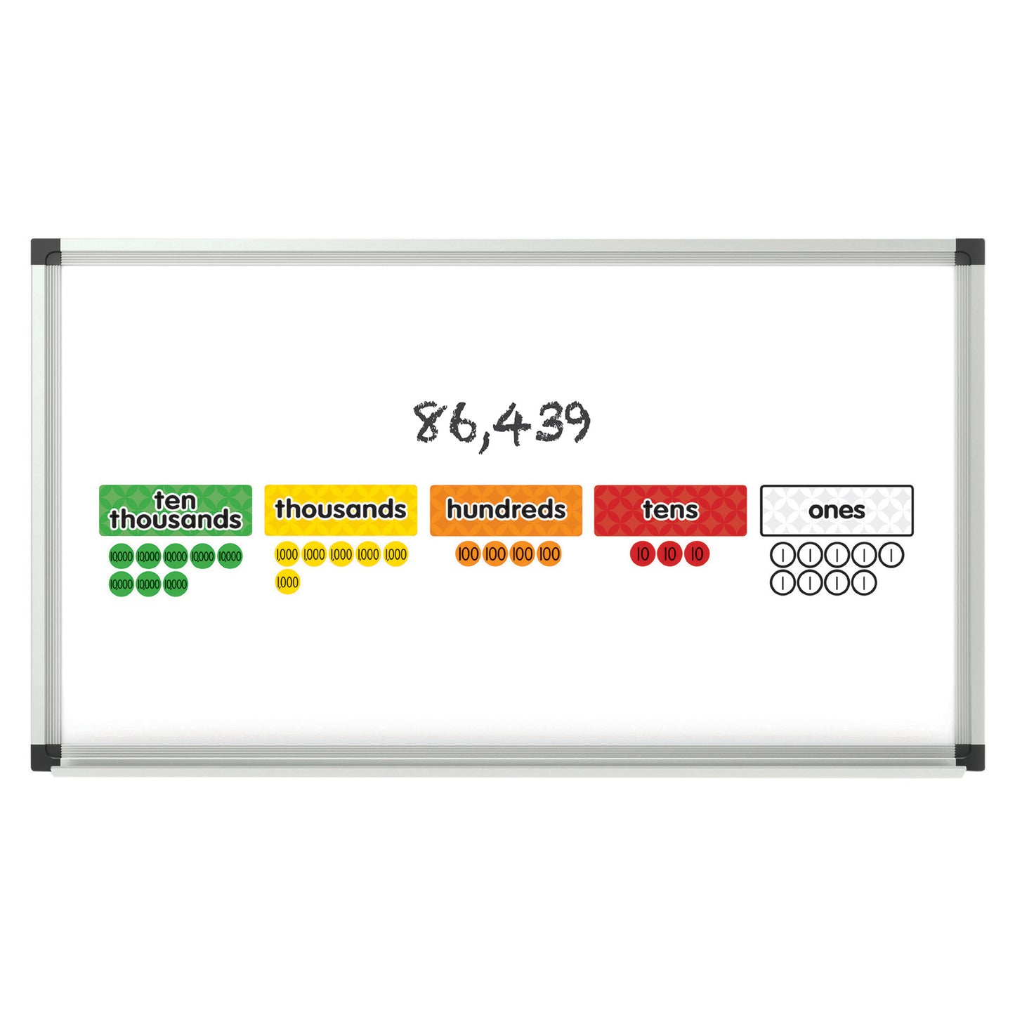 Magnetic Place Value Disks & Headings: Grades 3-6, 147 Per Pack, 2 Packs