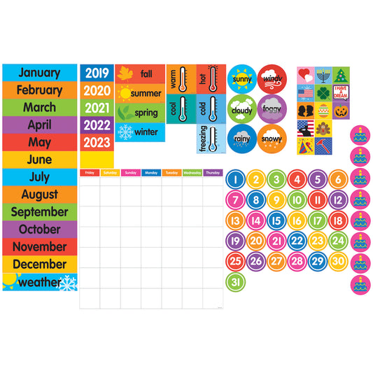 Giant Magnetic Calendar Set, 94 Pieces