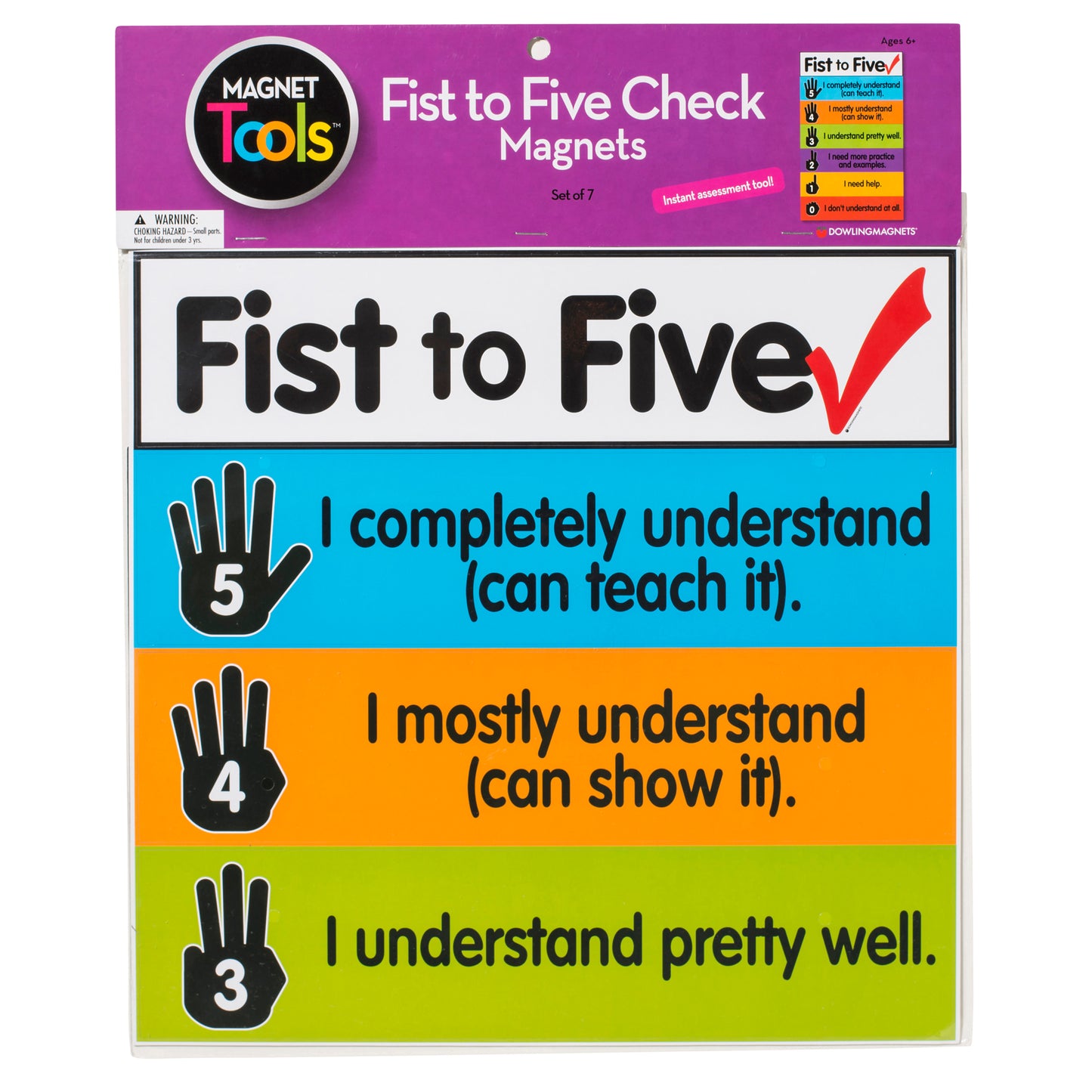 Fist to Five Check Magnets Chart