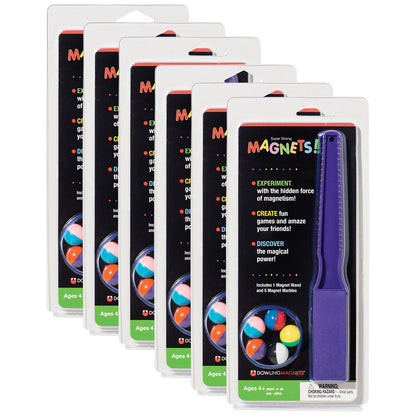 Magnet Wand w/ 5 Magnet Marbles, Pack of 6