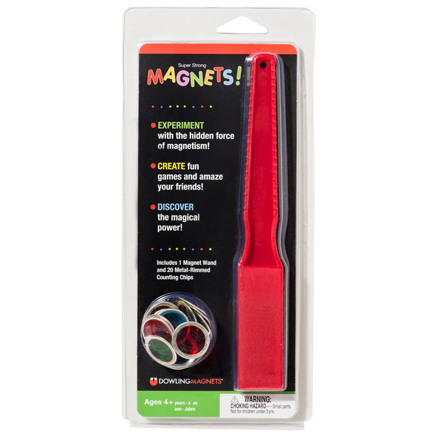 Magnet Wand w/20 Counting Chips, Pack of 6