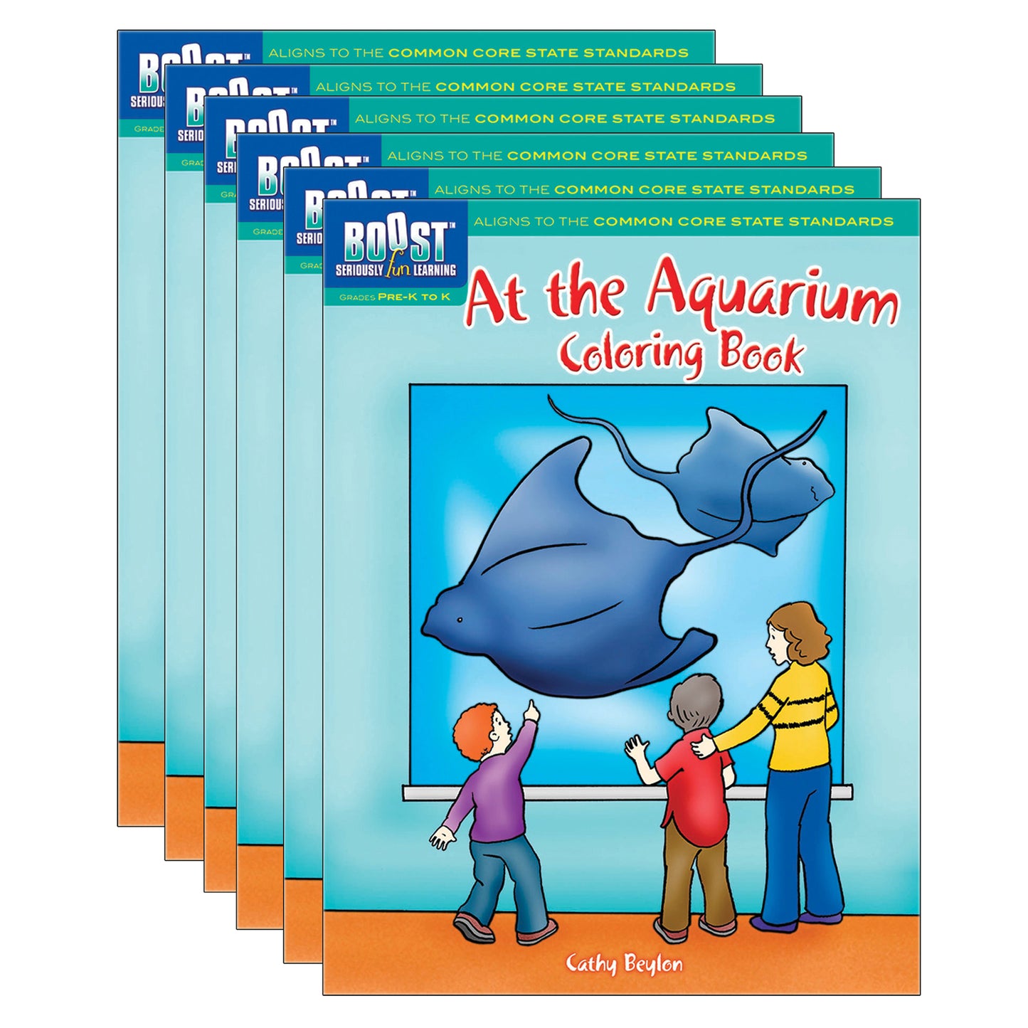 At the Aquarium Coloring Book, Pack of 6