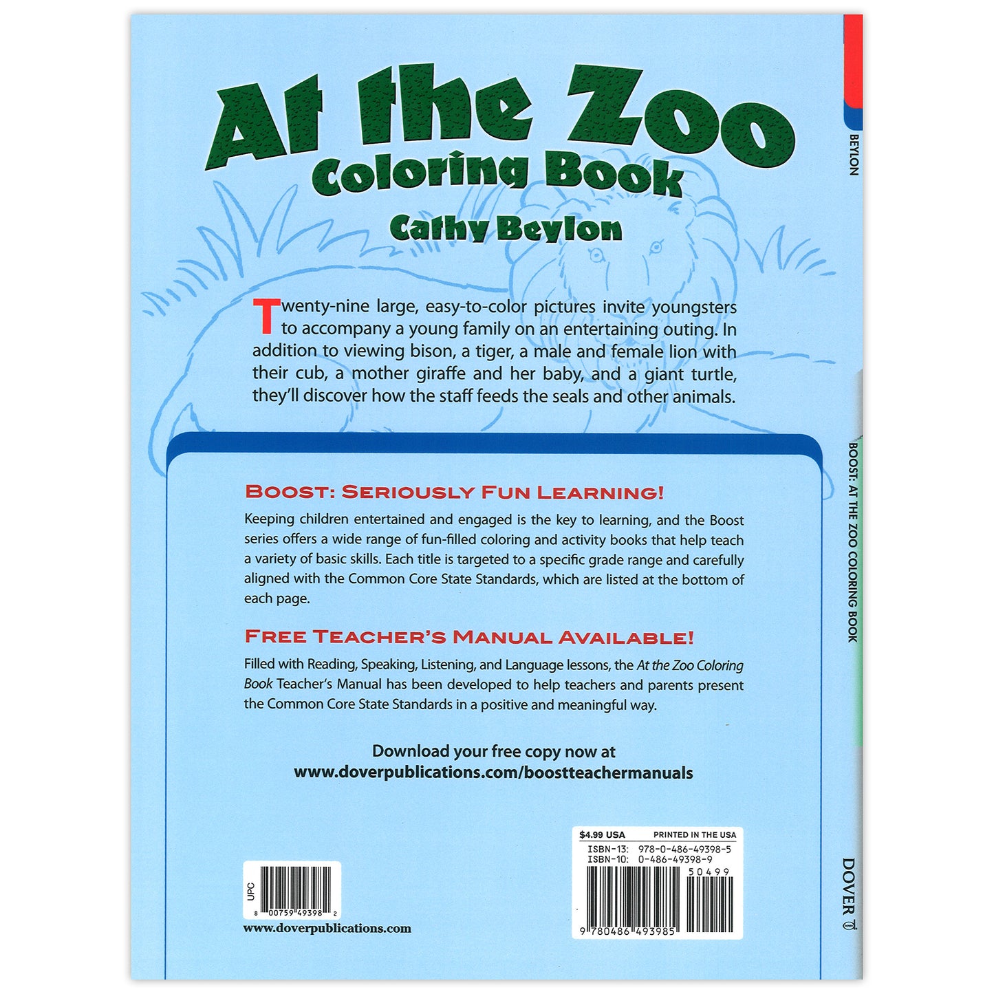 At the Zoo Coloring Book, Pack of 6