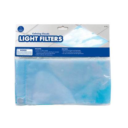 Classroom Light Filters, 2' x 4', Clouds, Set of 4