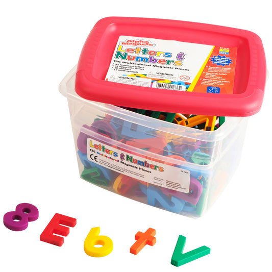 AlphaMagnets® & MathMagnets®, Multi-Colored, 126 Pieces