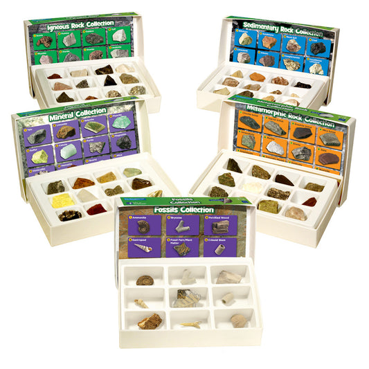 GeoSafari® Complete Rock, Mineral, & Fossil Collections, Set of 57