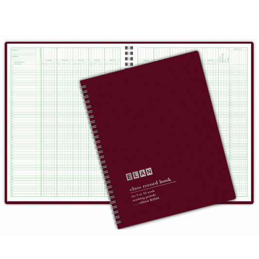 Class Record Book, Grades for 9-10 Weeks, 50 Student Names