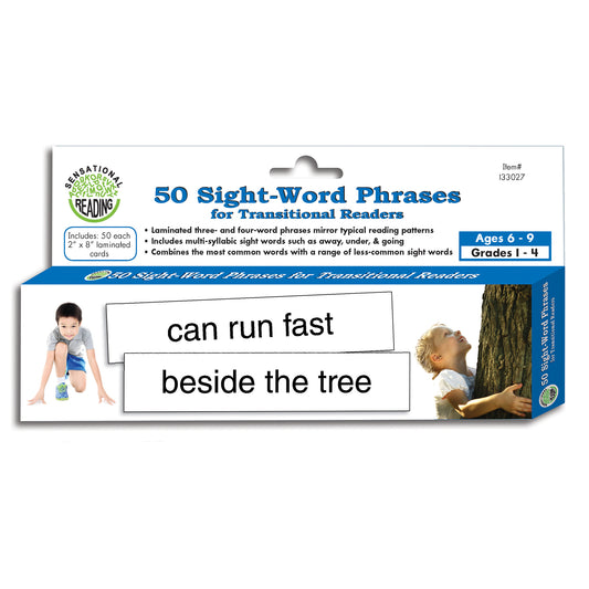 (3 PK) 50 SIGHT WORD PHRASES FOR TRANSITIONAL READERS