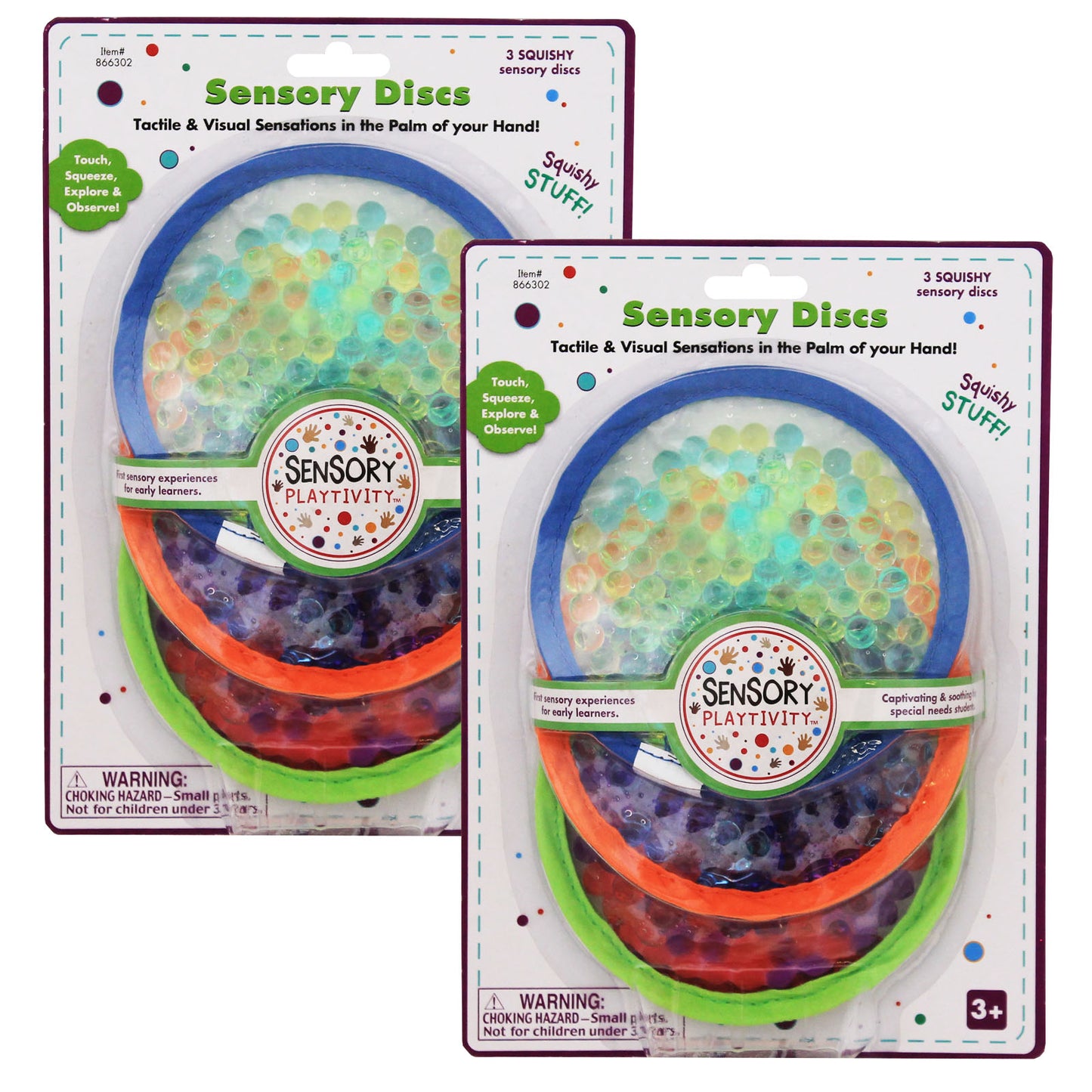 Squishy Stuff Sensory Discs, 3 Per Pack, 2 Packs