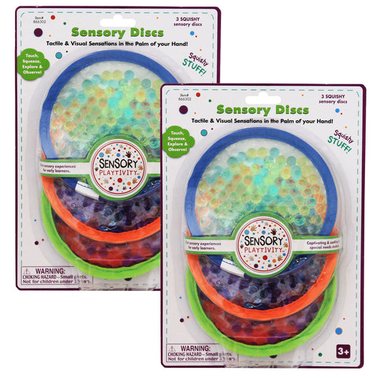 Squishy Stuff Sensory Discs, 3 Per Pack, 2 Packs