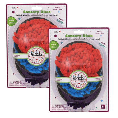 Fuzzy Stuff Sensory Discs, 3 Per Pack, 2 Packs